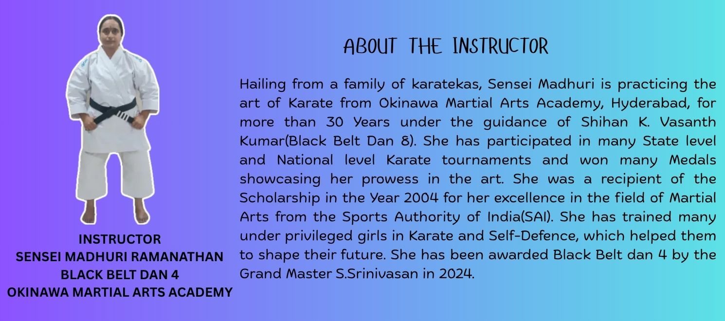 SENSEI MADHURI RAMANATHAN BLACK BELT DAN 4 OKINAWA MARTIAL ARTS ACADEMY (1)
